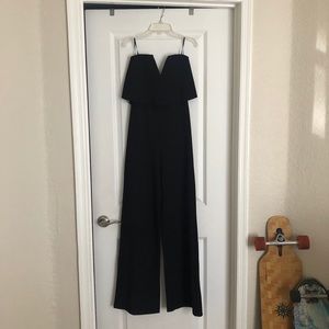 Lulu’s Power of Love Black Strapless Jumpsuit